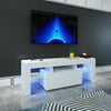 Modern TV Unit Stand Cabinet White Sideboard High Gloss Door Matt Body LED Wood
