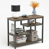 Multipurpose Console Table Industrial Entryway Table Sofa Table with 4 Shelves