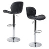 2PCS Bar Stools Gas Lift Swivel Stool Pub Club Cafe Breakfast Chair Faux Leather