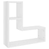Home Decor Wall Shelves 2x High Gloss White 50x15x50cm Chipboard Wall Cube Shelf