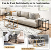 Set of 3 Modern Coffee Nesting Table Set Faux Marble Top Side Table End Table