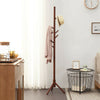 Beech Wooden Standing Coat Rack 8 Hooks Wood Tree Stand Coat Hat Handbag Rack