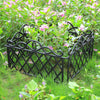 Flexible Plastic Wooden Effect Lawn Border Edge Garden Edging Picket Fencing Set