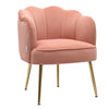 Upholstered Oyster Petaled Armchair Shell Tub Chair Sofa Fireside Leisure Velvet