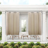 2 Panels Beige Curtain Blackout Ring Top Drapes for Bedroom Drapes Curtains