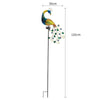 Solar Power Outdoor Garden Novelty LED Peacock Light Up Path Ornament Stake Lamp
