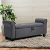 Large Chesterfield Upholstered Linen Ottoman Storage Box Toy Blanket Chest Bench