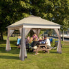 11 ft×11 ft Pop up Gazebo Tent Portable Canopy Shelter Mesh Netting w/Carry Bag