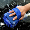 2x Car Auto Hand Wash Towel Microfiber Washing Gloves Coral Sponge Cleaning Tool