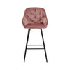 2* Velvet Bar Stools Breakfast Bar stool Pub Chairs Padded Seat Metal Leg CLIPOP