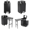2 IN 1 Makeup Station Trolley Case Extendable Dressing Table Studio Cosmetic Box