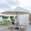 Extra Large 4.6M Garden Parasol Patio Umbrella Double Side Sunshade Sofa Outdoor