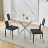 90x90 Round Table and Chairs Round Glass Table with Chairs Dining Table Set of 2