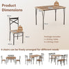 Industrial 5 Piece Dining Table Set Kitchen Table & 4 Chairs Rectangular Table