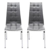 2 4 Dining Chairs High Back PU Leather Home Kitchen Chair Modern Chrome Legs Set