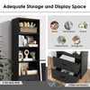 6-Tier Modern Bookshelf 188 cm Tall Bookcase w/ 4 Open Shelves and 2 Drawers