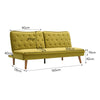 Yellow Sofa Bed 3 Seater Fabric Click Clack Sleeper Sofabed Couch Recliner