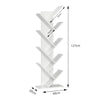 White 9 Tier Tree Bookshelf Bookcase Display Shelf Unit Storage Organiser Rack