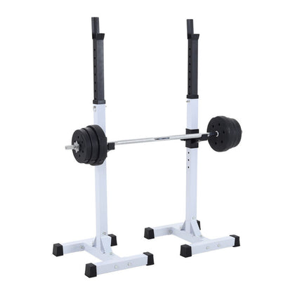 Adjustable Bench Press Split Squat Rack Set Heavy Duty Barbell Power Stand Sport