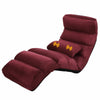 Folding Floor Sofa Massage 5 Positions Adjustable Lounger Sleeper Chair Seat