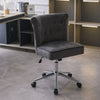 Swivel Computer Desk Chair Velvet Upholstered Button Back Office Executive Chair