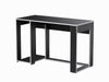 Home Office Workstation Computer Desk Black With Grey Kids Gaming Wooden Frame