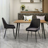 1/2 Dining Chairs Set Velvet Padded Seat Metal Legs Kitchen Chair Home Office