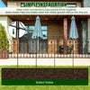 5 Panels Decorative Garden Fence Folding Wire Patio Fences Interlockable