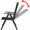 4 Pcs Aluminium Folding Garden Chairs Outdoor Reclining Sun Lounger Furniture