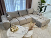 Easy Velvet Corner Sofa Bed with Storage and Pillows , Universal Sofa Bed