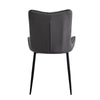 2 Velvet Dining Chairs High Back Kitchen Chairs Padded Stripe Seat Metal Legs