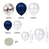 61Pcs Balloons Garland Arch Kit Latex Balloon White Blue Confetti Party Ballon