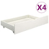 Bed Frame with 4 Drawers White Solid Pine Wood 180x200 6FT King Y0I7