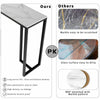 Heavy Real Stone Console Table Hallway Entryway Table Steel 3-Legs Support Desk