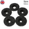 5X Poly Strip Disc Abrasive Wheel Paint Rust Removal Clean For Angle Grinder .