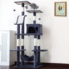 Cat Tree Cat Tower Cat Condo with Scratching Posts, Ladder for Cats Kitten Grey