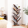 Tree Bookshelf Tall 9-Tier Floor Standing Book Shelf Bookcase Metal Frame