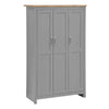 Lisbon 3 Door Triple Wardrobe In Grey - Bedroom Furniture Storage Cupboard