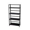 4-Tier Storage Shelves Ladder Bookshelf Industrial Bookcase Unit Vintage Gray
