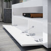 Modern TV Unit Cabinet White Stand High Gloss Sideboard 120cm with LED RGB Light