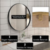 70cm Round Hanging Mirror Decorative Modern Metal Wall Mounted Vanity Mirror