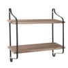 Vintage Industrial Style Wall Shelf Unit Rack Wooden Bookshelf Home Office