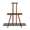 3 Tier Wood Plant Stand Tapered Design Pot Holder Shelf Exhibiting Ladder Rack