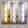 55" Tall Floor Lamp Art Classic Cylindrical Lamp Body Lampshade 3 Color Dimmable