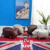 Lovely PU Animal Footstools Padded Stools Ottomans Wood Legs Kids Toy Gift
