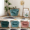 Fabric Velvet Lotus Chair Armchair Dining Living Room Office Reception Sofa Seat