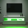 TV RGB LED Entertainment Unit Cabinet Stand Living Room Set Gloss Doors Modern