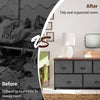 5-Drawer Dresser Storage Cabinet 2-Tier Fabric Chest of Drawers Removable Basket