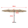 Extra Large 4.6M Garden Parasol Patio Umbrella Double Side Sunshade Sofa Outdoor