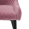 2* Pink Velvet Dining Chairs Diamond Seat Padded Kitchen Dining room Chairs